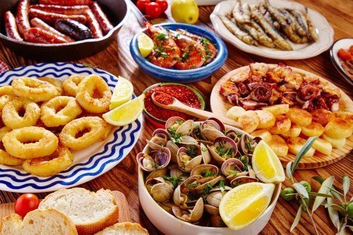 Delicias de la comida española.