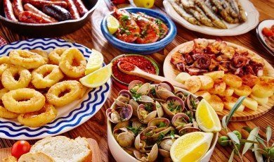 Delicias de la comida española.